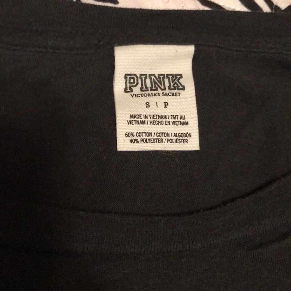 Plain black PINK oversized sweatshirt